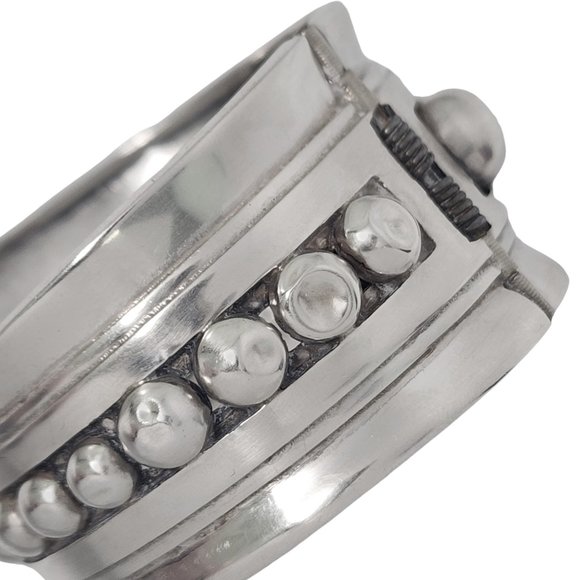 Alfredo Villasana Mexico Sterling Silver Clamper Bracelet #16490 - Picture 6 of 9